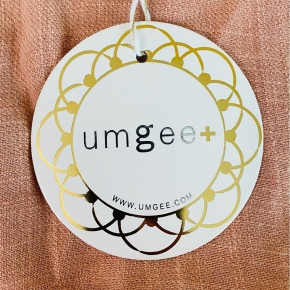 Umgee Plus Size 1X Rose Pink Linen Blend Hi Low V Neck Frayed Hems Tunic - Picture 6 of 9